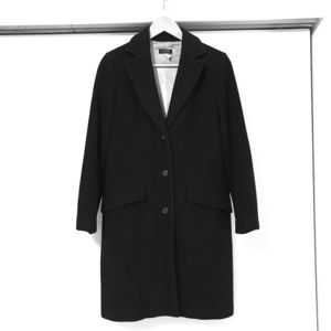 Women's J. Crew Cashmere Wool Topcoat Jacket Black